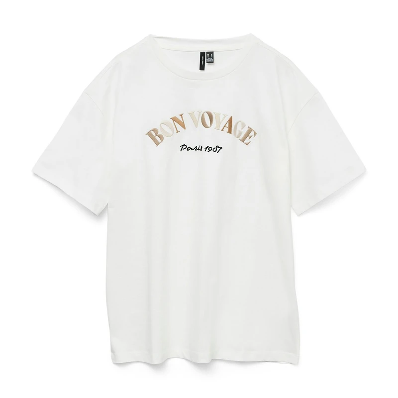 Dames T-shirt VMSARA Vero Moda BLAUW DESSIN