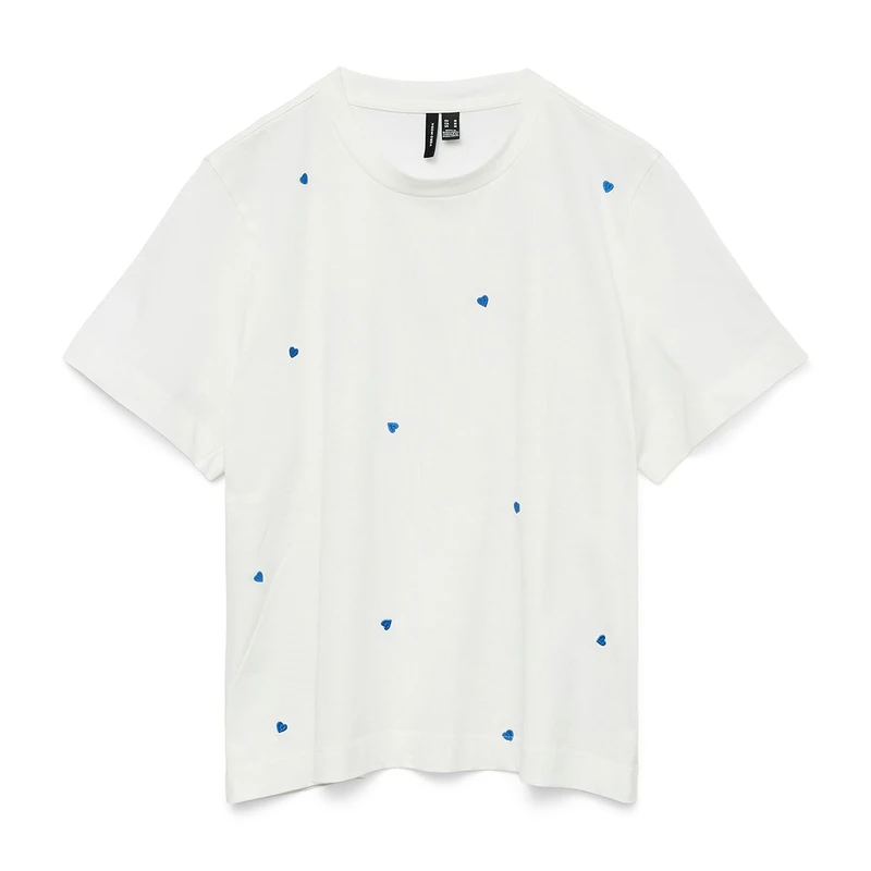 Dames T-shirt VMSOLVEI Vero Moda BLAUW DESSIN