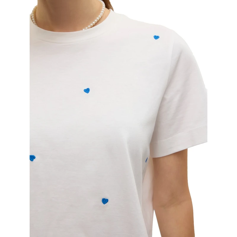 Dames T-shirt VMSOLVEI Vero Moda BLAUW DESSIN