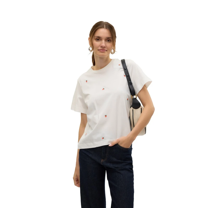 Dames T-shirt VMSOLVEI Vero Moda BLEU