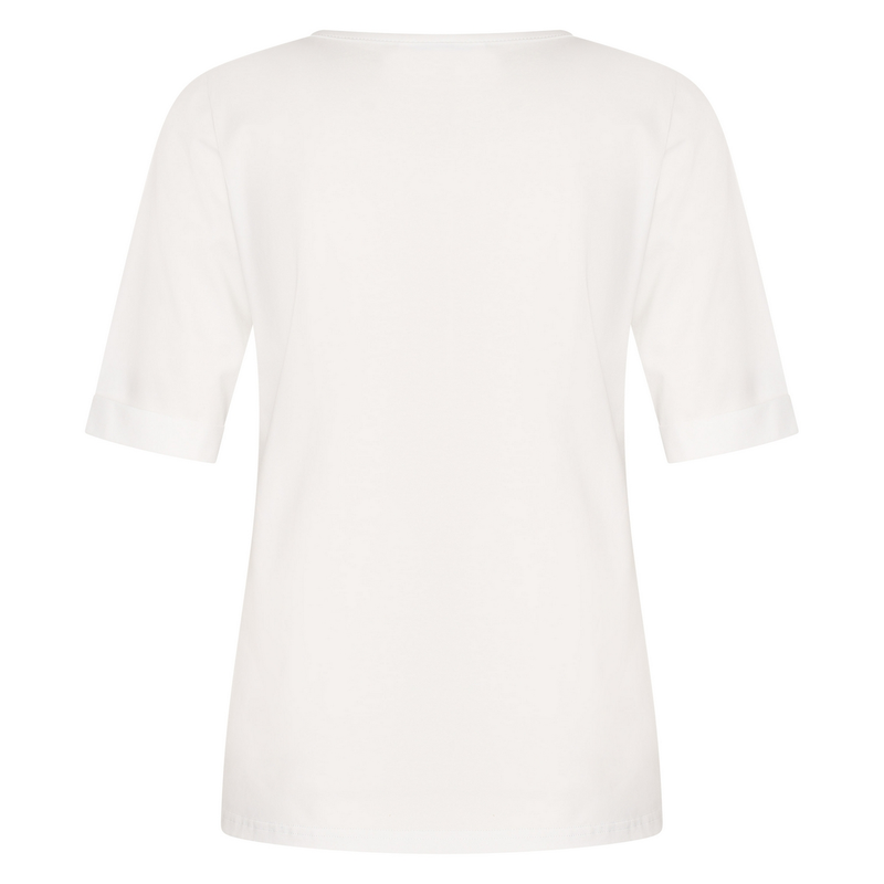 Dames T-shirt Yara HV Society WHITE DENIM