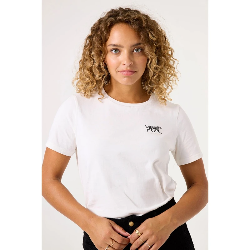Dames T-shirt Z0012 Garcia OFF-WHITE
