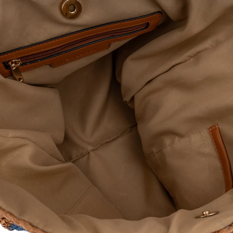 Dames Tas Straw Shopper Bulaggi BLEU