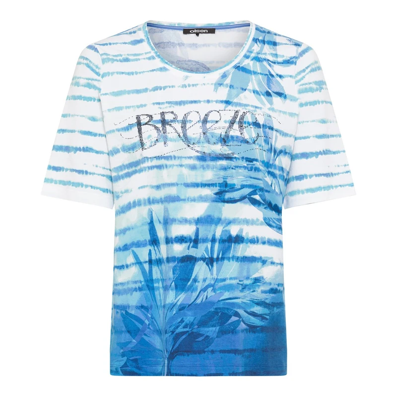 Dames Top 11105036 Olsen MIDDEN BLAUW