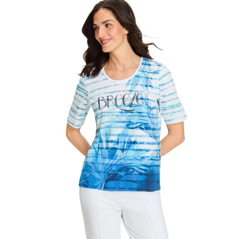 Dames Top 11105036 Olsen MIDDEN BLAUW