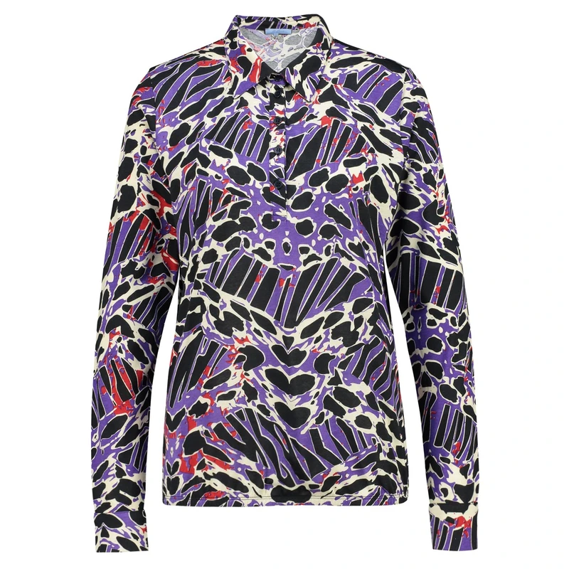 Dames Top 23112poloBlouse anim Les Copines PAARS