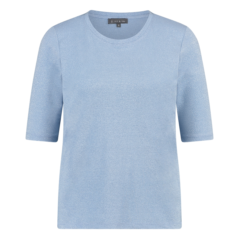 Dames Top 24175 R-hals km lurex Ivy & You BLEU