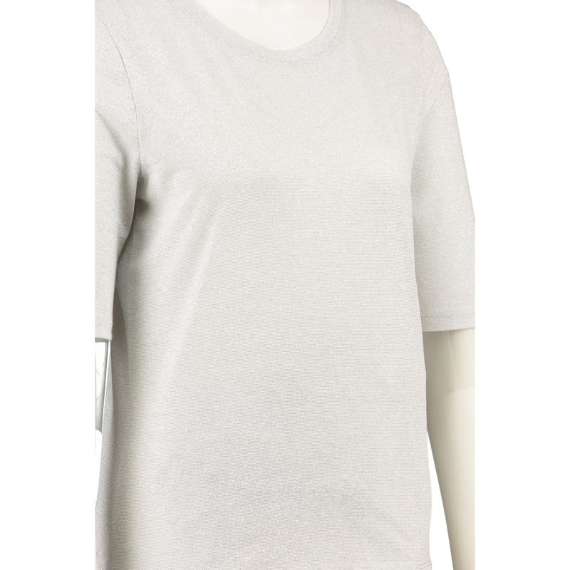 Dames Top 24175 R-hals km lurex Ivy & You ZILVER