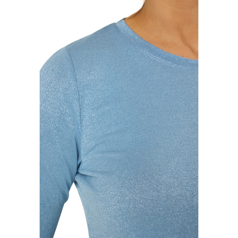 Dames Top 24175 R-hals km lurex Ivy & You BLEU