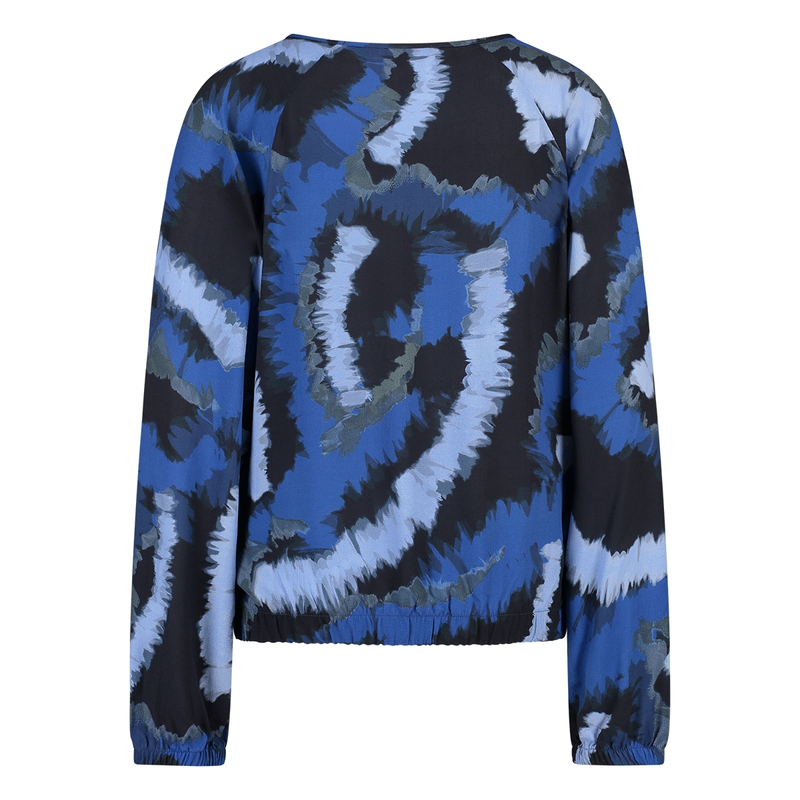 Dames Top 24179 blouson dessin Ivy & You BLAUW DESSIN