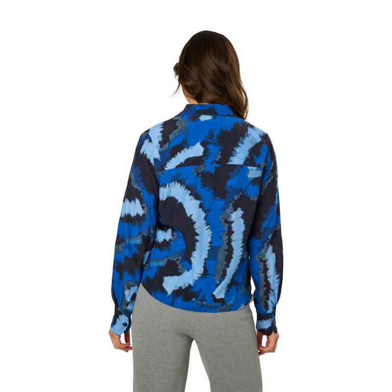 Dames Top 24179 blouson dessin Ivy & You BLAUW DESSIN