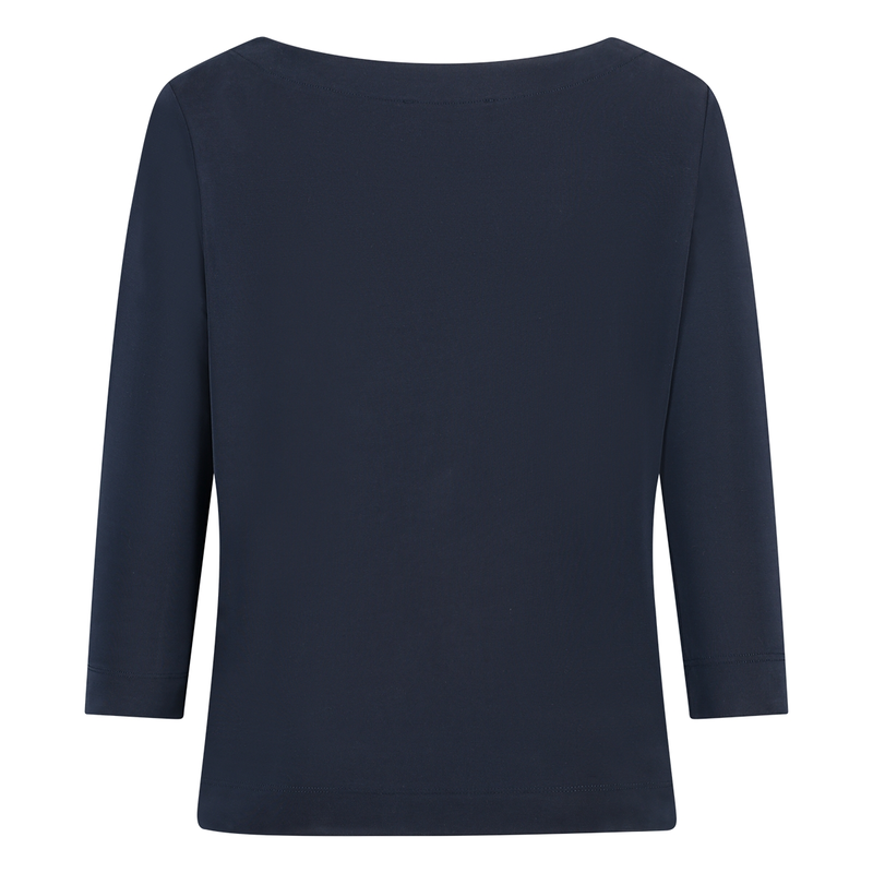 Dames Top 24183 top 3/4mw cupro drape Ivy & You NAVY