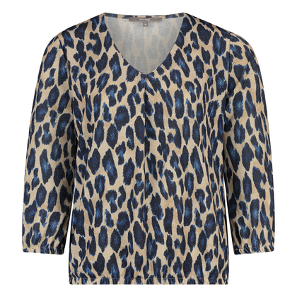 Dames Top 25003 top panterprint jersey lurex