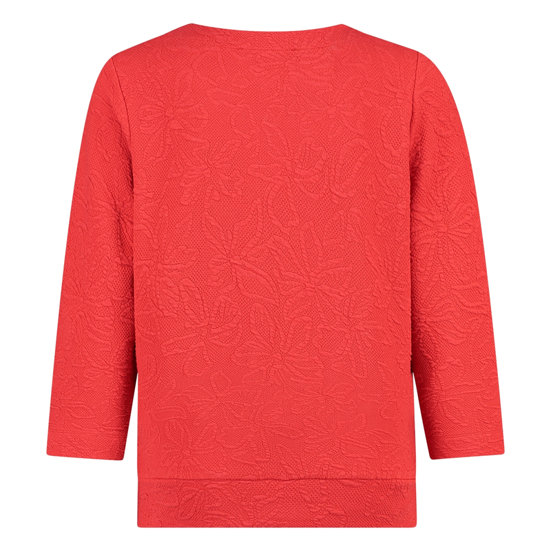 Dames Top 25004 top structuur jacq Sanne ROOD