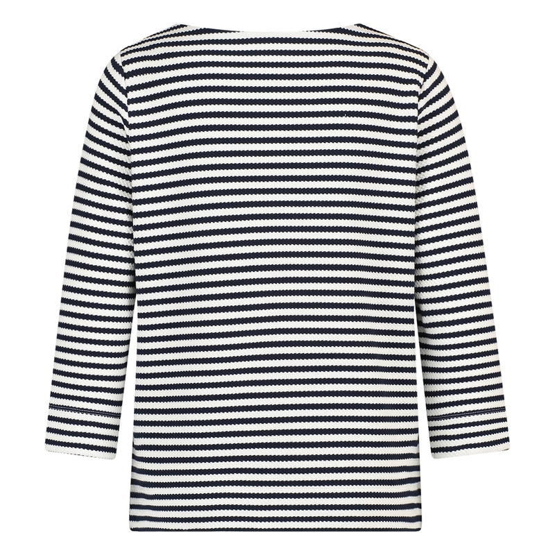 Dames Top 25021 top ls stripe structure Sanne NAVY