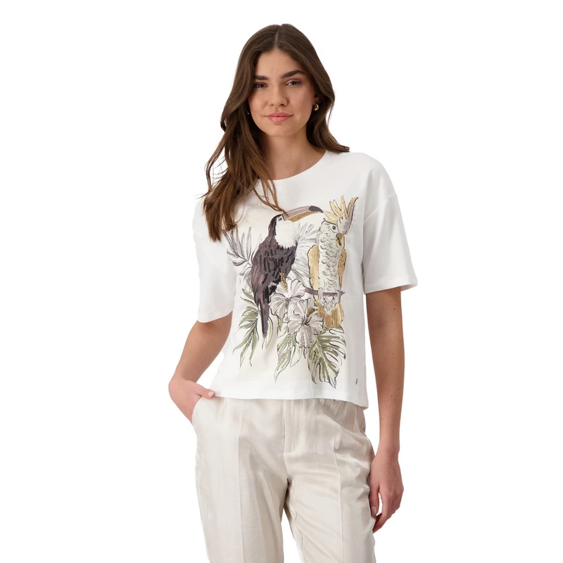 Dames Top 409195 Monari OFF-WHITE