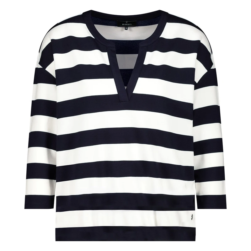 Dames Top 409337 Monari BLAUW DESSIN