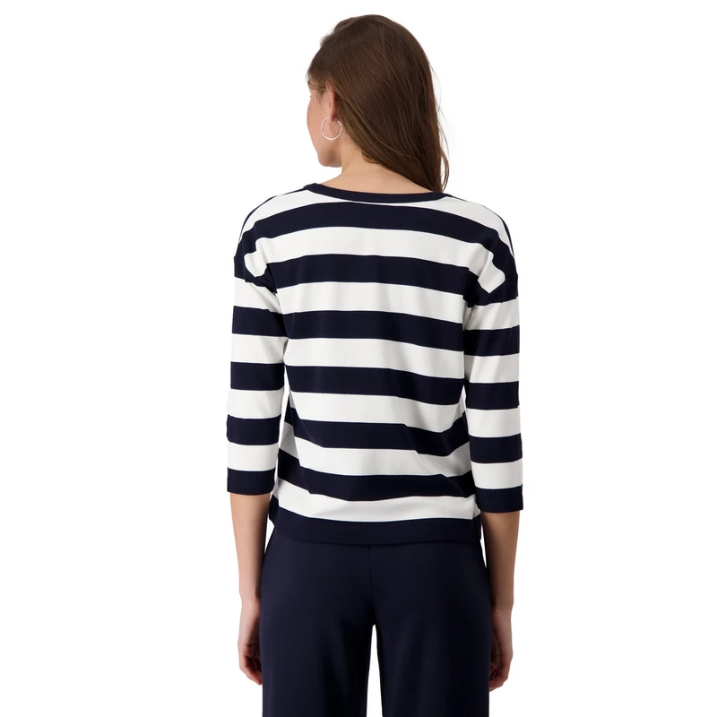 Dames Top 409337 Monari BLAUW DESSIN