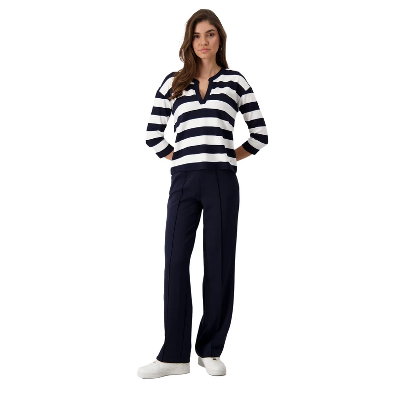 Dames Top 409337 Monari BLAUW DESSIN