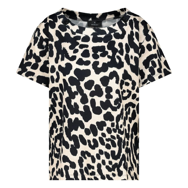 Dames Top 409715 Monari ZWART DESSIN