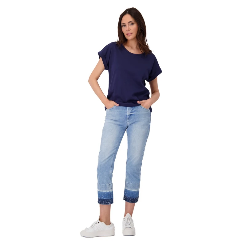 Dames Top 409885 Monari BLAUW DESSIN