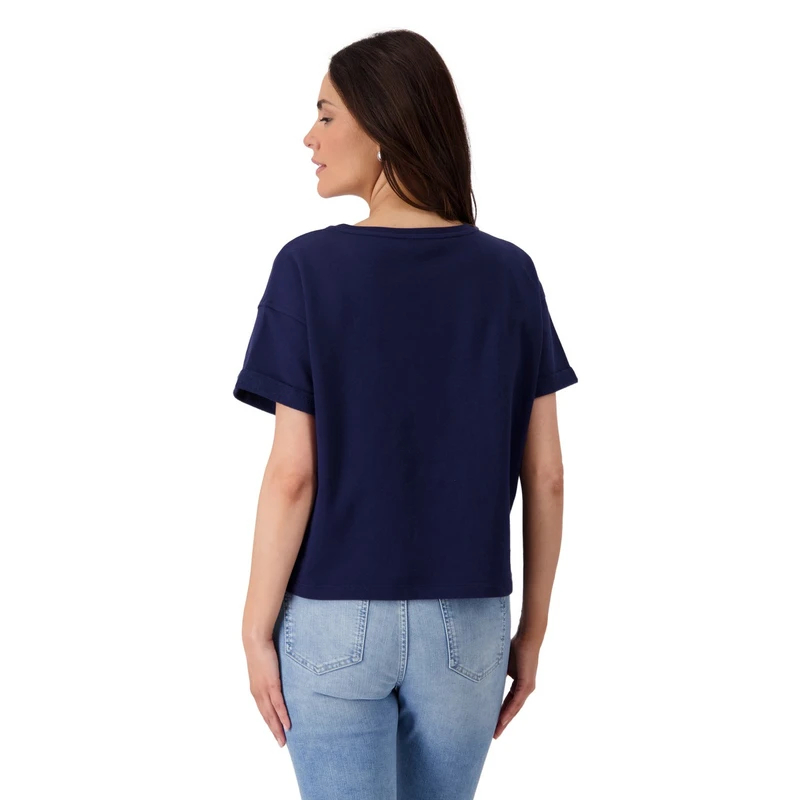 Dames Top 409924 Monari BLAUW DESSIN
