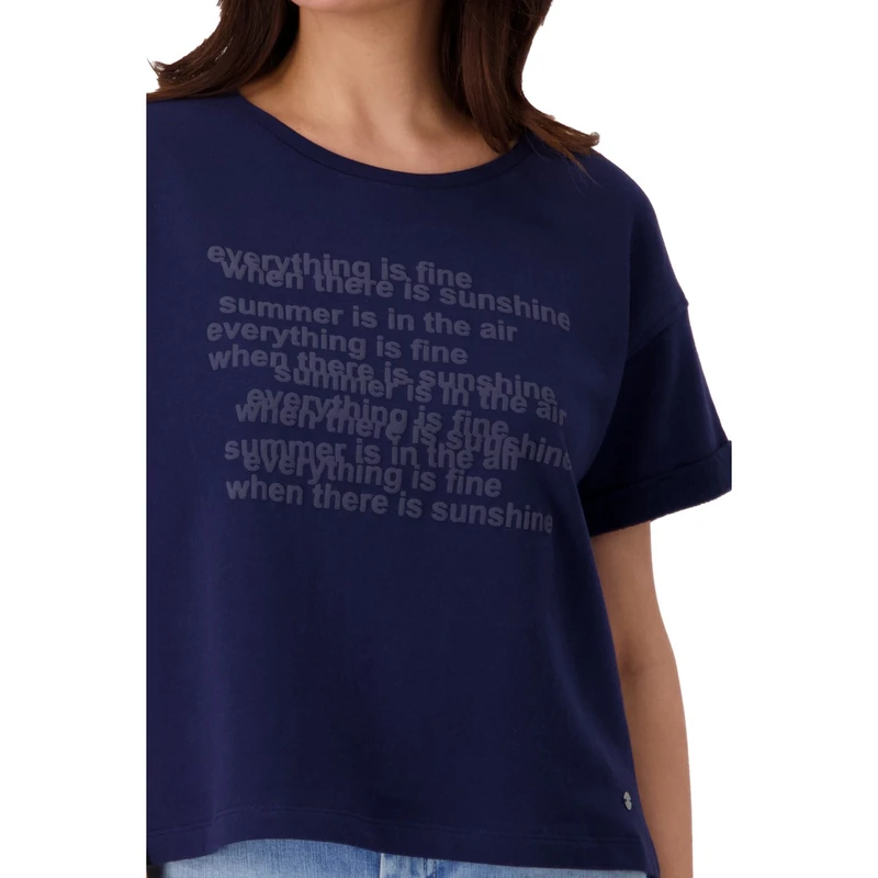 Dames Top 409924 Monari BLAUW DESSIN