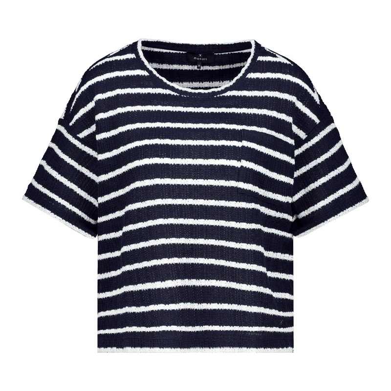 Dames Top 410060 Monari BLAUW DESSIN