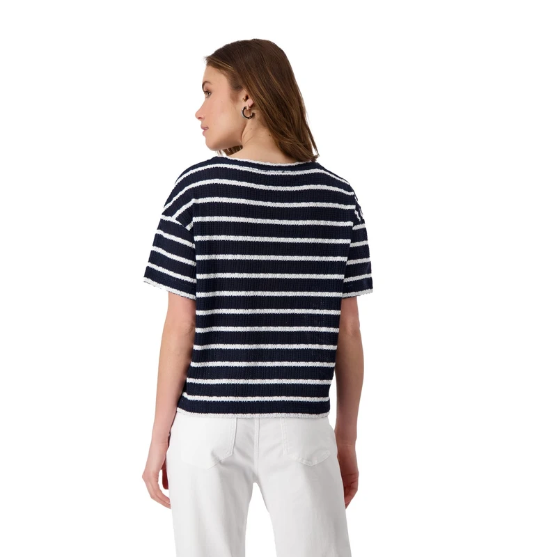 Dames Top 410060 Monari BLAUW DESSIN