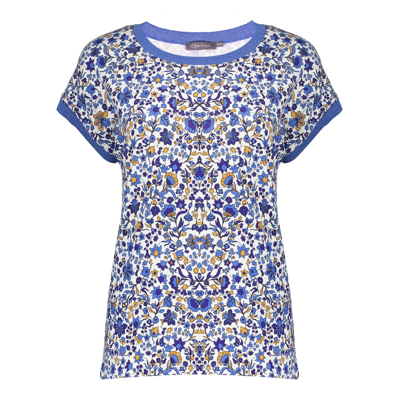 Dames Top 52094-60 SARAH. Geisha BLEU