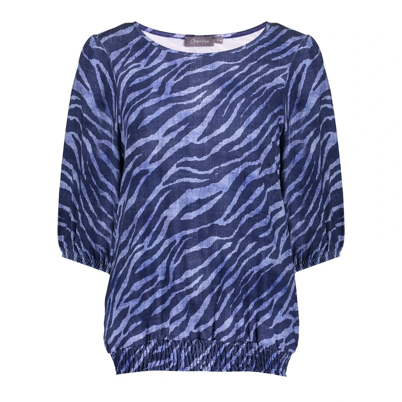 Dames Top 52137-60 ELLA Geisha BLEU