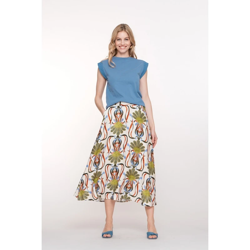 Dames Top 52391-40 Geisha BLEU