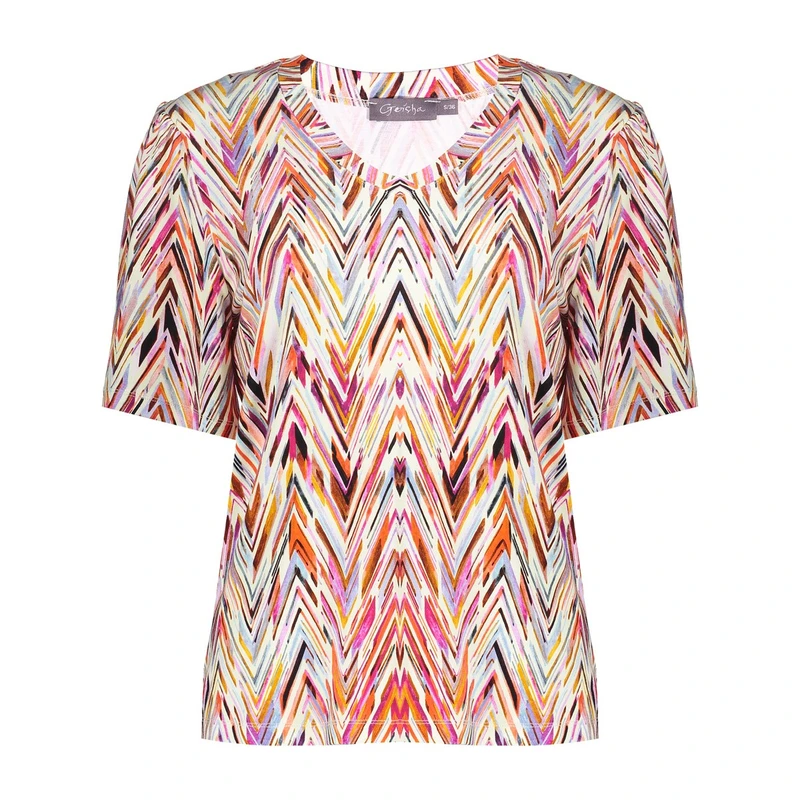 Dames Top 52445-60 JAZZ Geisha ROOD DESSIN
