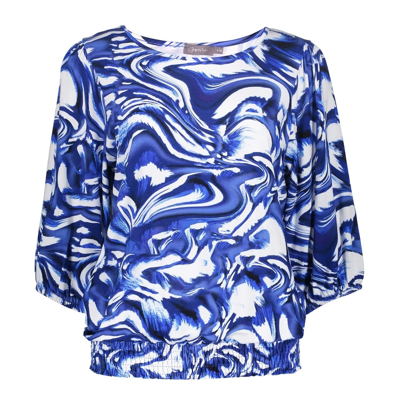 Dames Top 52449-60 ELLA Geisha BLEU