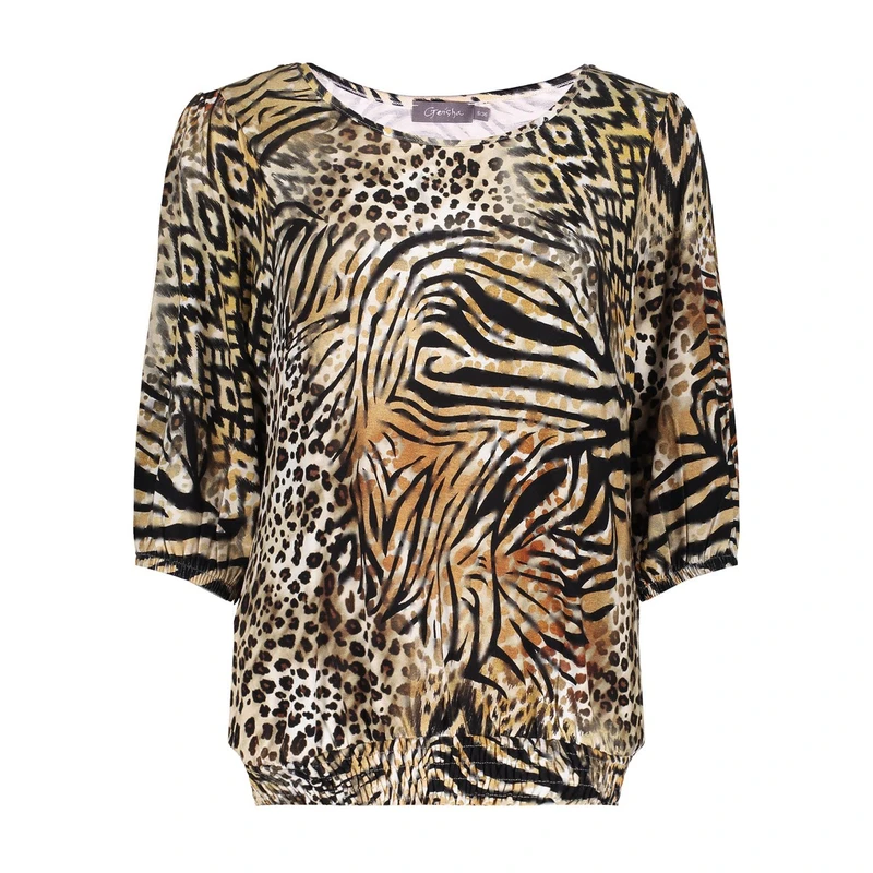 Dames Top 52449-60 ELLA Geisha DONKER BRUIN