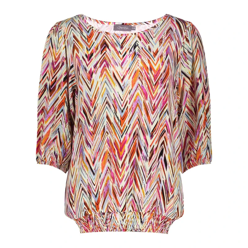 Dames Top 52449-60 ELLA Geisha ROOD DESSIN