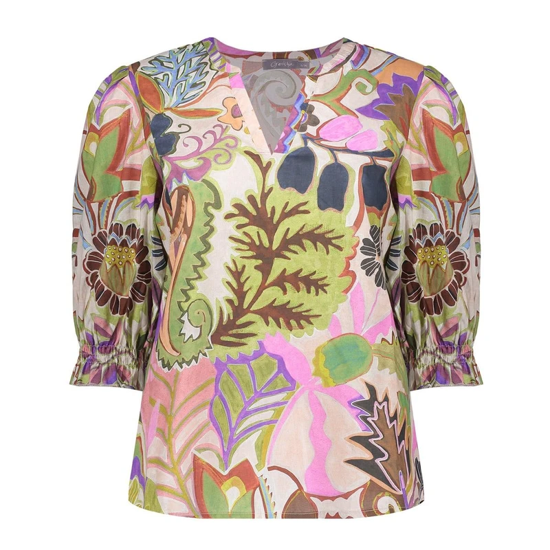 Dames Top 53250-20 Geisha GROEN DESSIN
