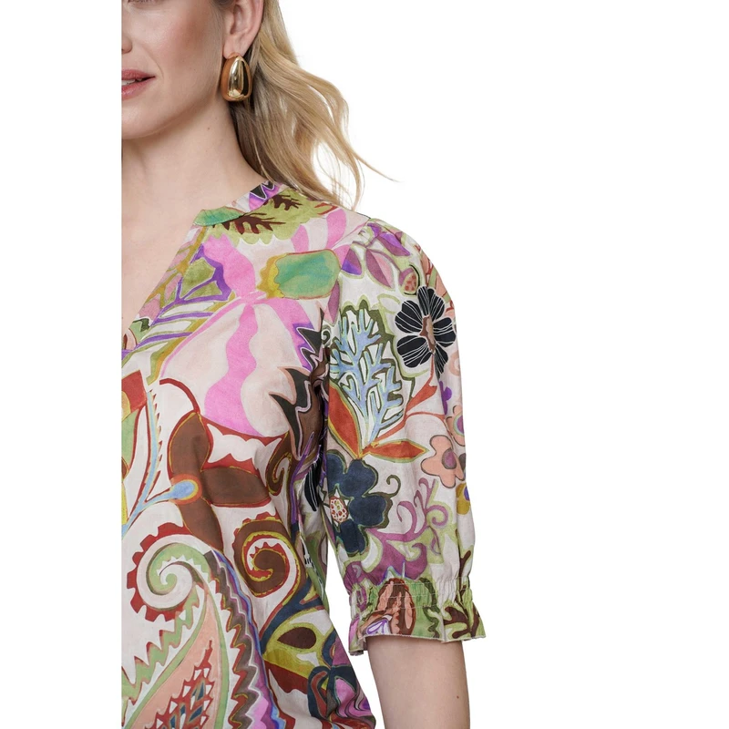 Dames Top 53250-20 Geisha GROEN DESSIN