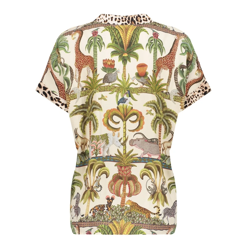 Dames Top 53381-70 Geisha GROEN DESSIN