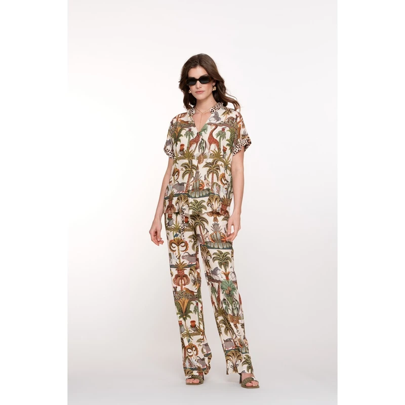 Dames Top 53381-70 Geisha GROEN DESSIN