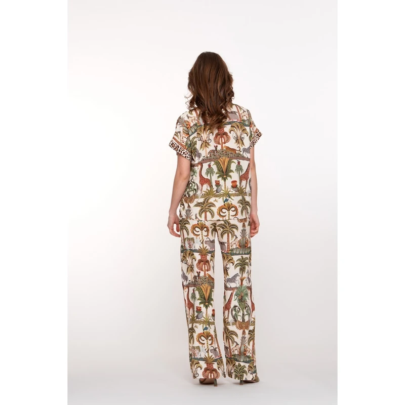 Dames Top 53381-70 Geisha GROEN DESSIN
