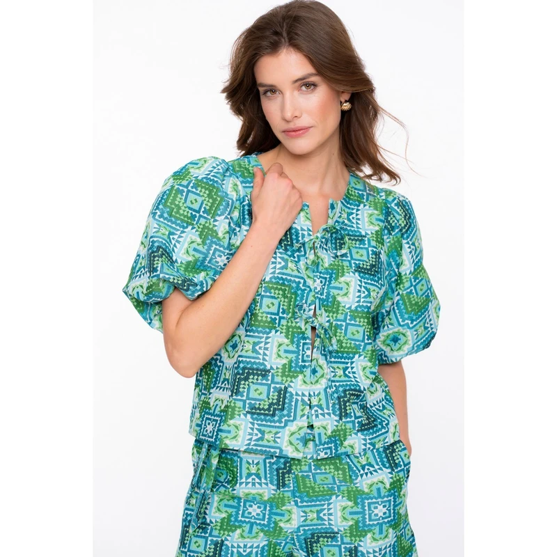 Dames Top 53490-20 Geisha BLEU