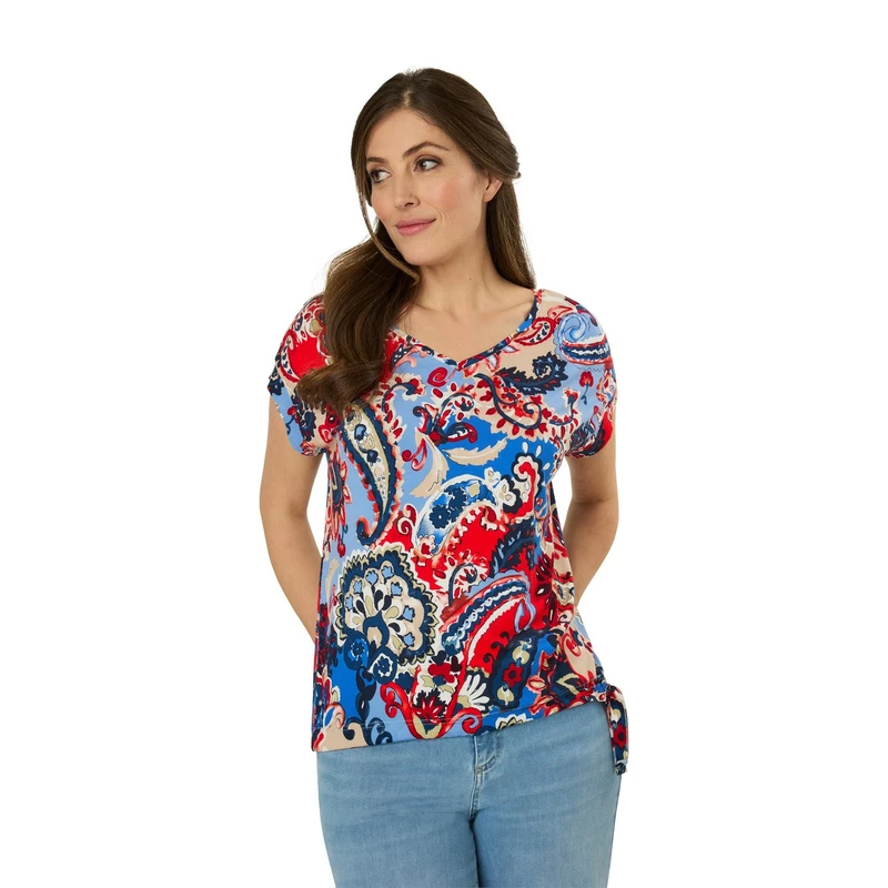 Dames Top Andrea Gardeur Collectie BLAUW DESSIN