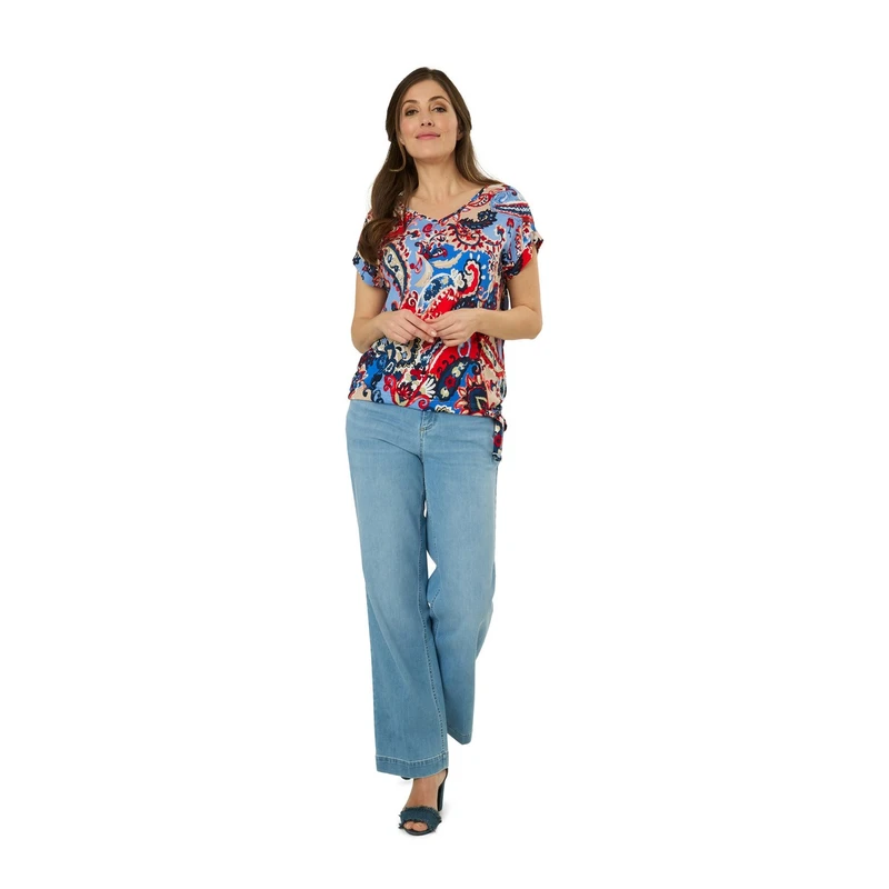 Dames Top Andrea Gardeur Collectie BLAUW DESSIN