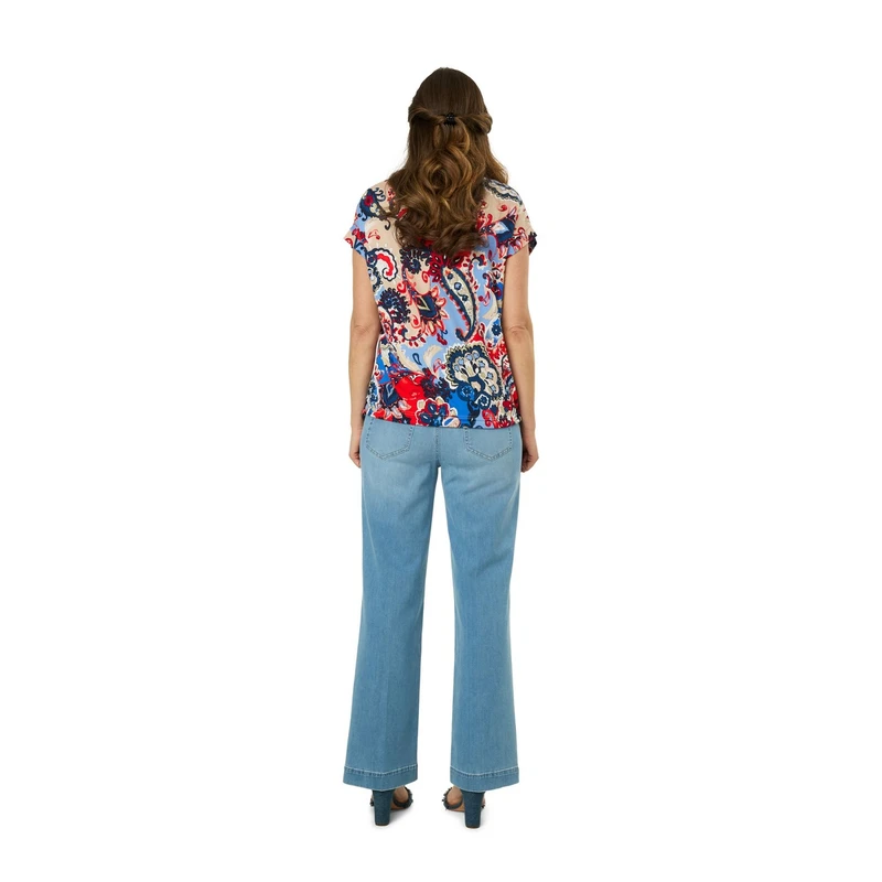Dames Top Andrea Gardeur Collectie BLAUW DESSIN