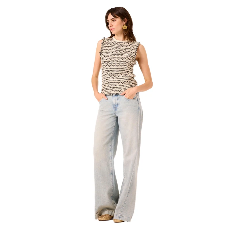 Dames Top B50043 Garcia Wit