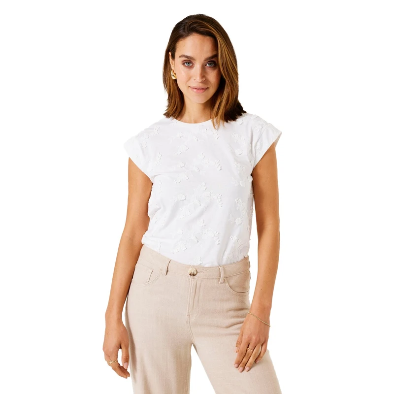 Dames Top D50008 Garcia OFF-WHITE