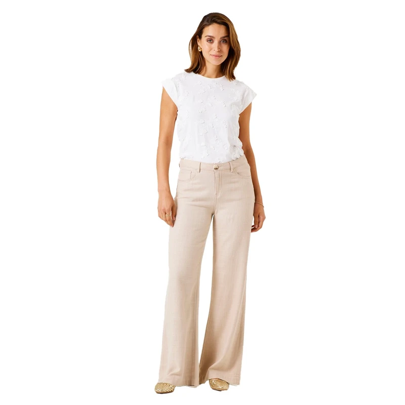 Dames Top D50008 Garcia OFF-WHITE