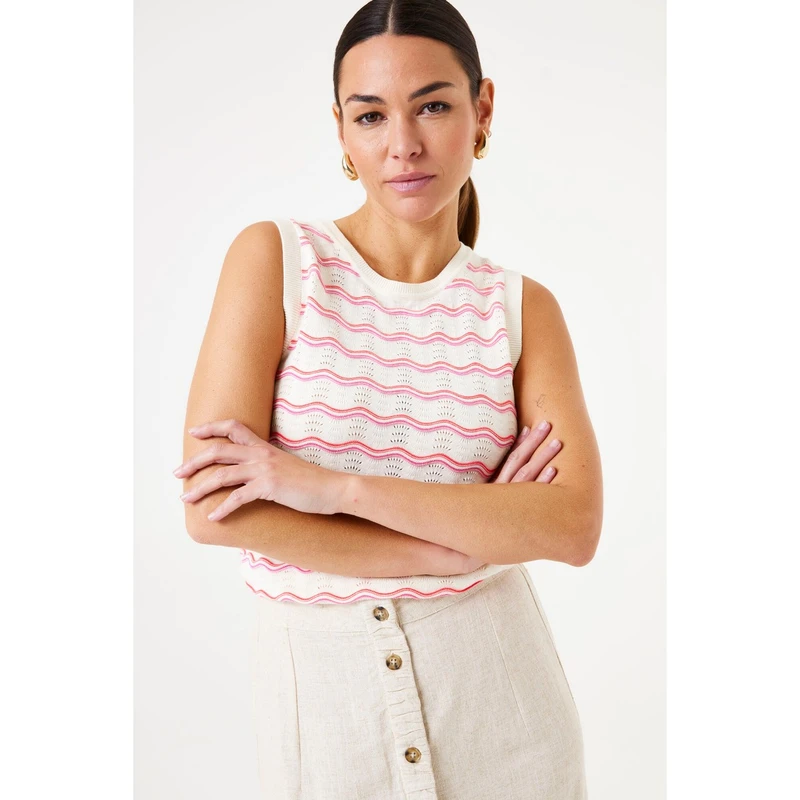 Dames Top E50241 Garcia ECRU
