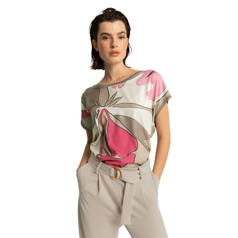 Dames Top EX23-13013 Expresso TAUPE